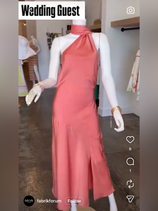 fab'rik Dresses & Skirts - fab'rik Coral Halter Maxi Dress